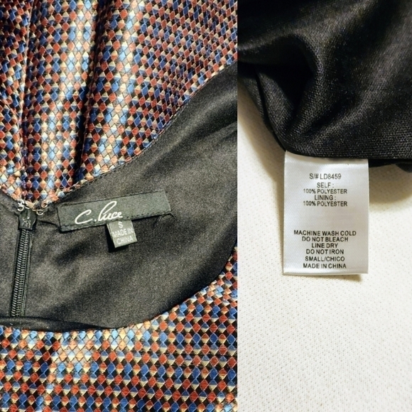 C Luce Geometric Sleeveless Fit and Flare Dress Small - Picture 11 of 13